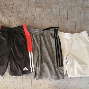 Adidas Kids Shorts Trio - Black, Gray, and White